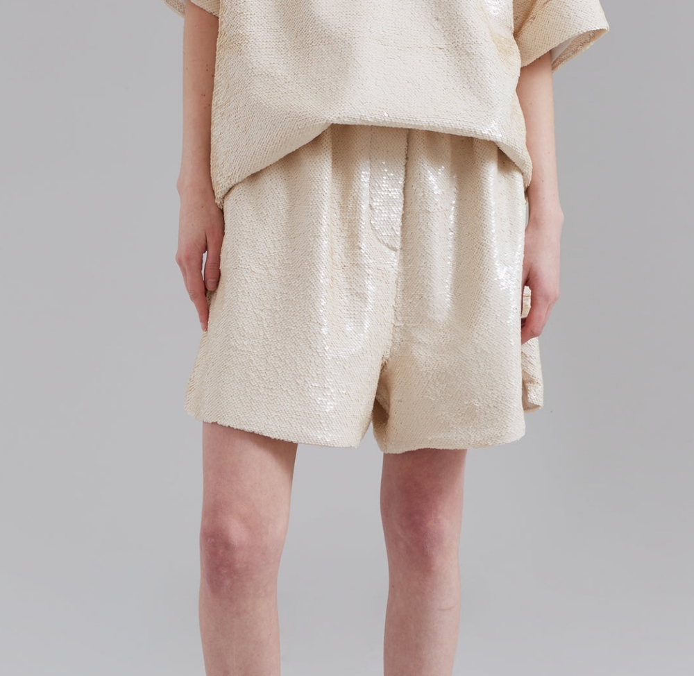 Frankie Shop Cream Women's Shorts